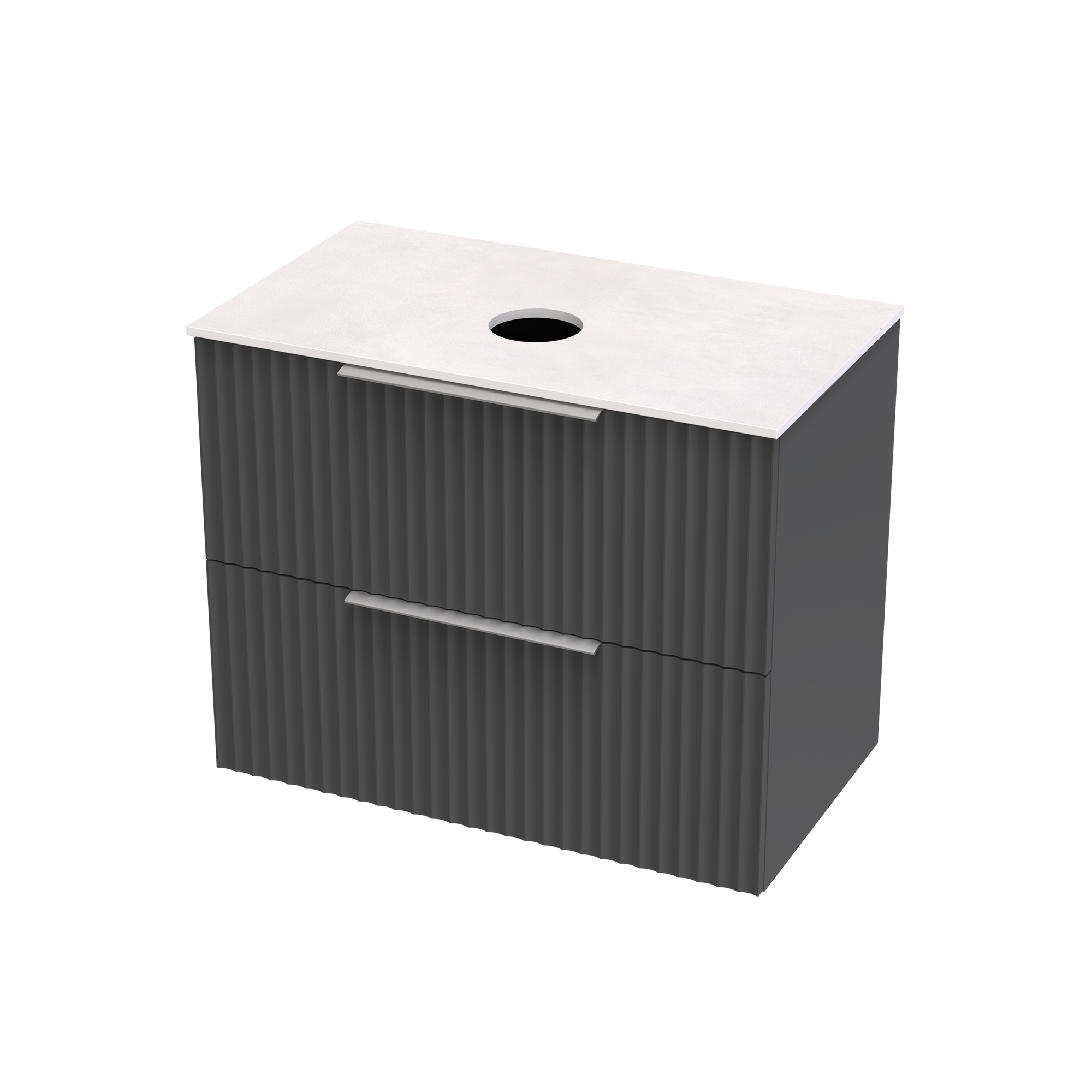 Array Riada Laminam 750 Double Drawer Wall Vanity