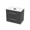 Array Oslo Laminam 750 Double Drawer Wall Vanity