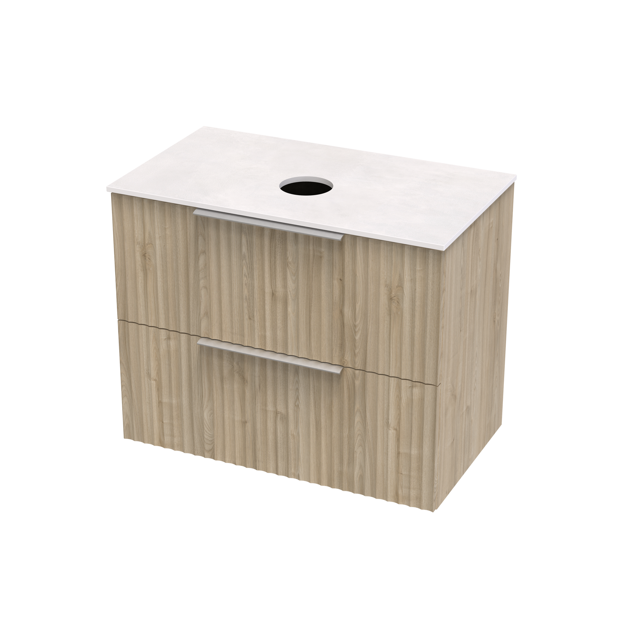 Array Riada Laminam 800 Double Drawer Wall Vanity
