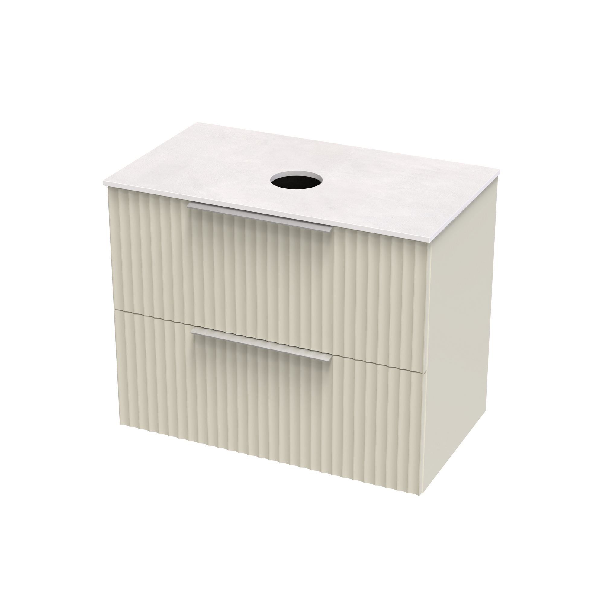 Array Riada Laminam 800 Double Drawer Wall Vanity