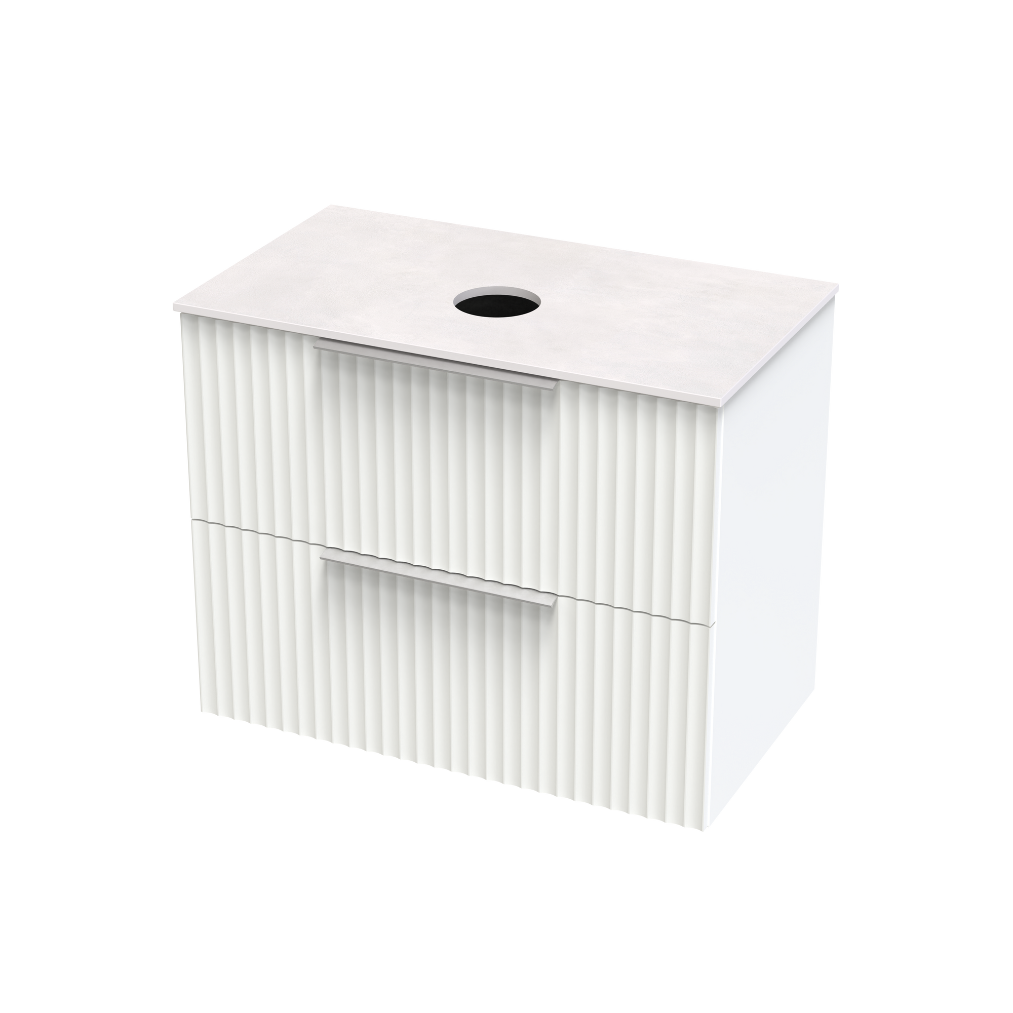 Array Riada Laminam 800 Double Drawer Wall Vanity