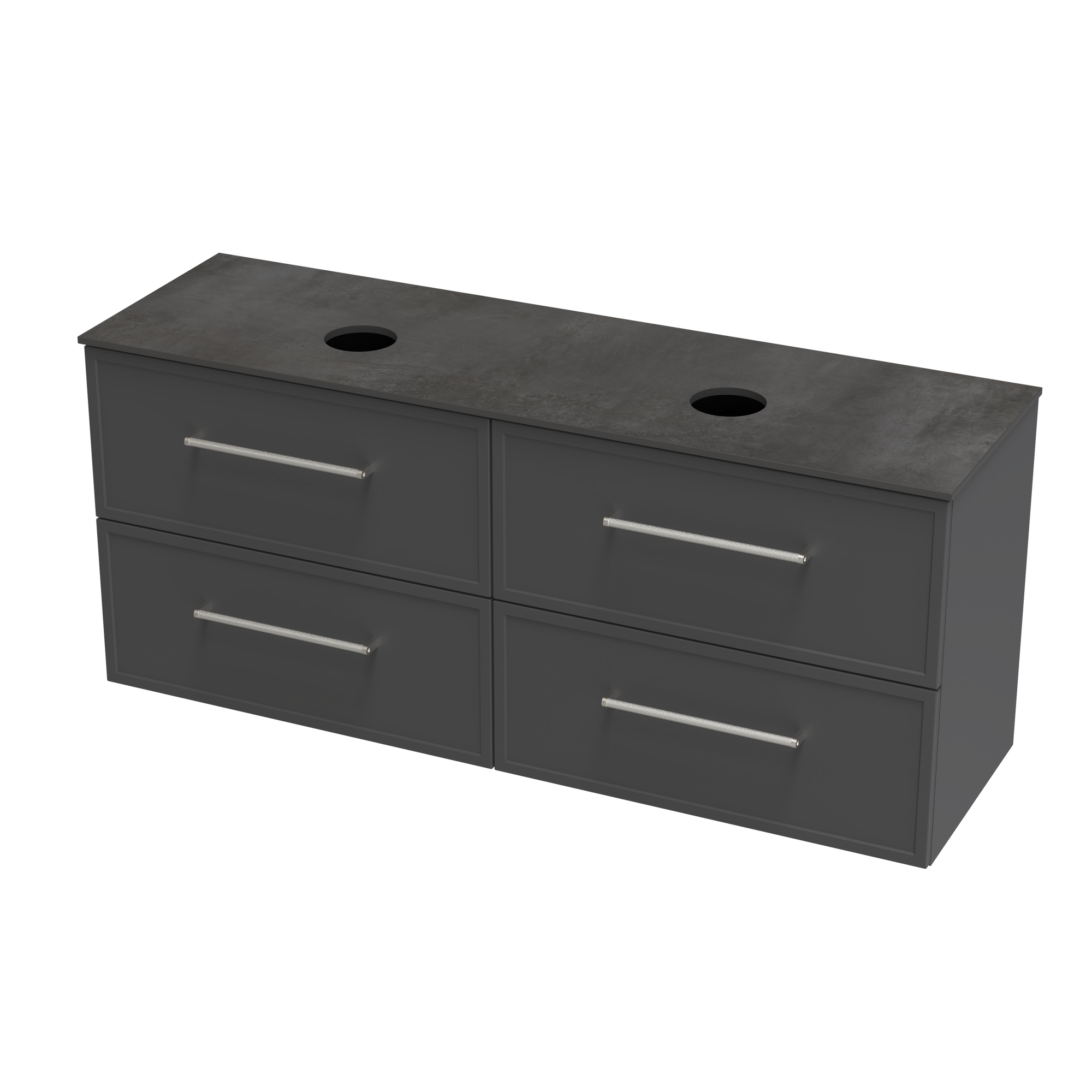 Array Drawer Array Berlin Laminam 1500 Double Basin 4 Drawer Wall Vanity