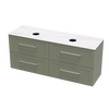 Array Oslo Laminam 1500 Double Basin 4 Drawer Wall Vanity