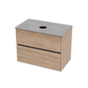 Syrtari Laminam 800 Double Drawer Wall Vanity