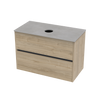 Syrtari Laminam 900 Double Drawer Wall Vanity