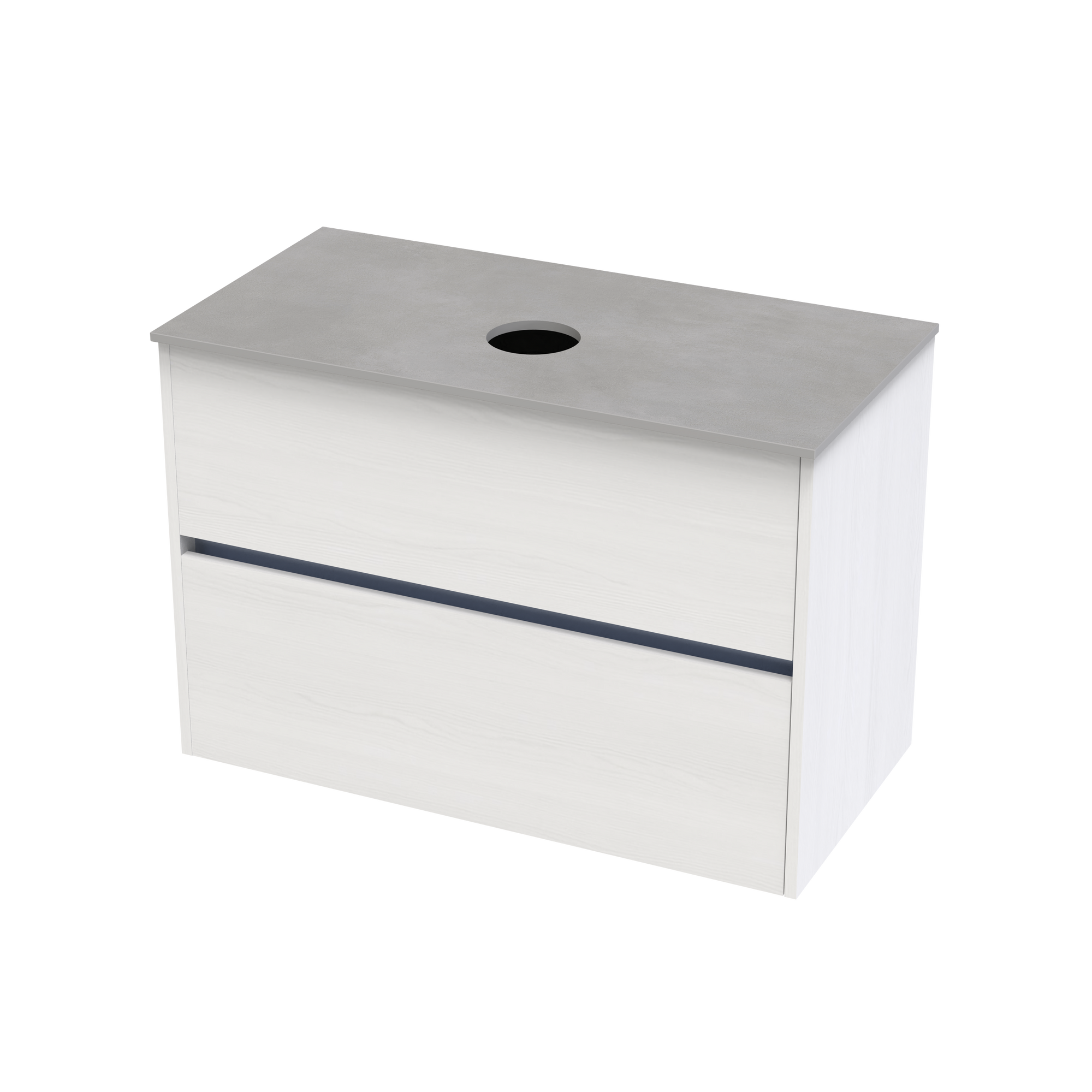 Syrtari Laminam 900 Double Drawer Wall Vanity