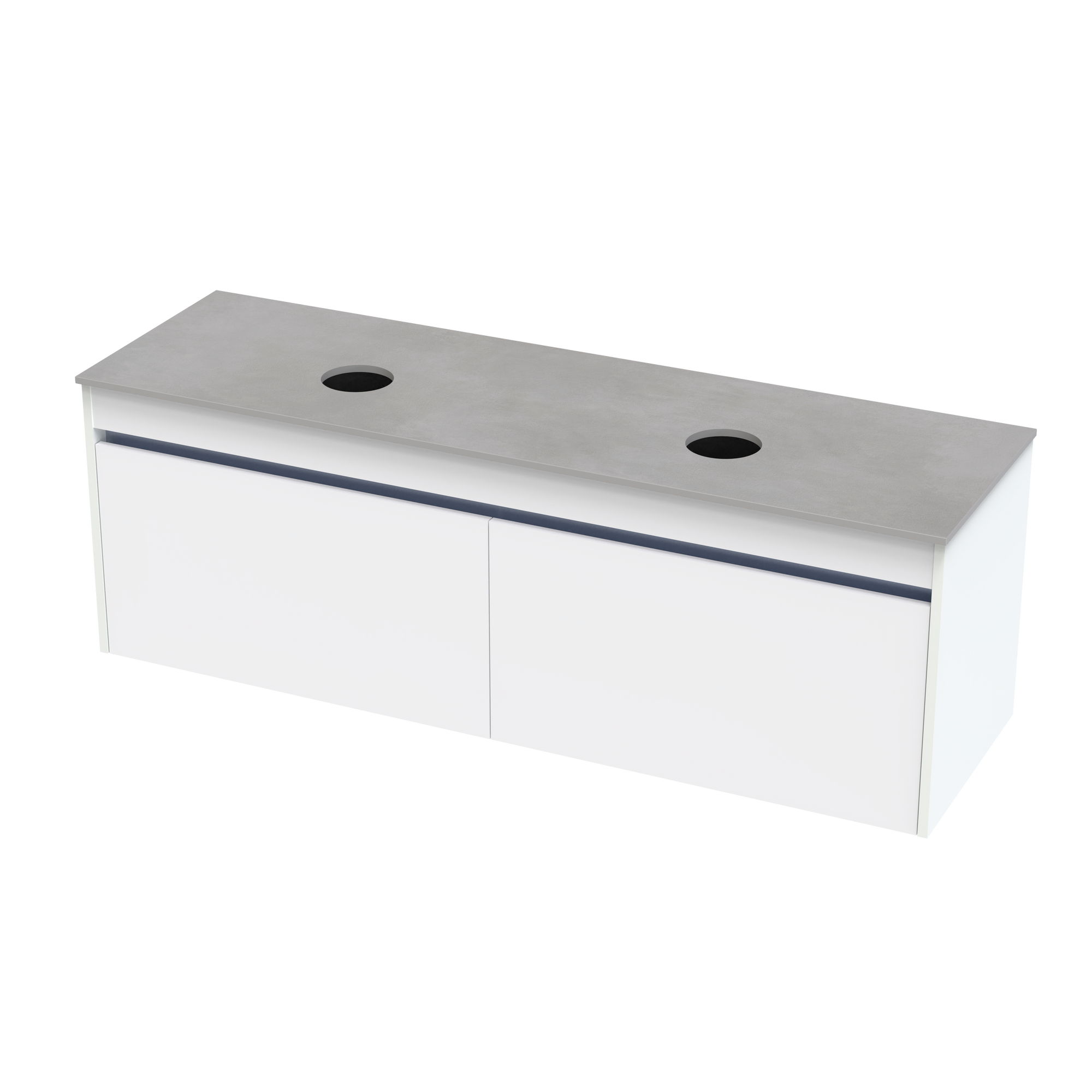 Syrtari Laminam 1500 Double Basin 2 Drawer Wall Vanity