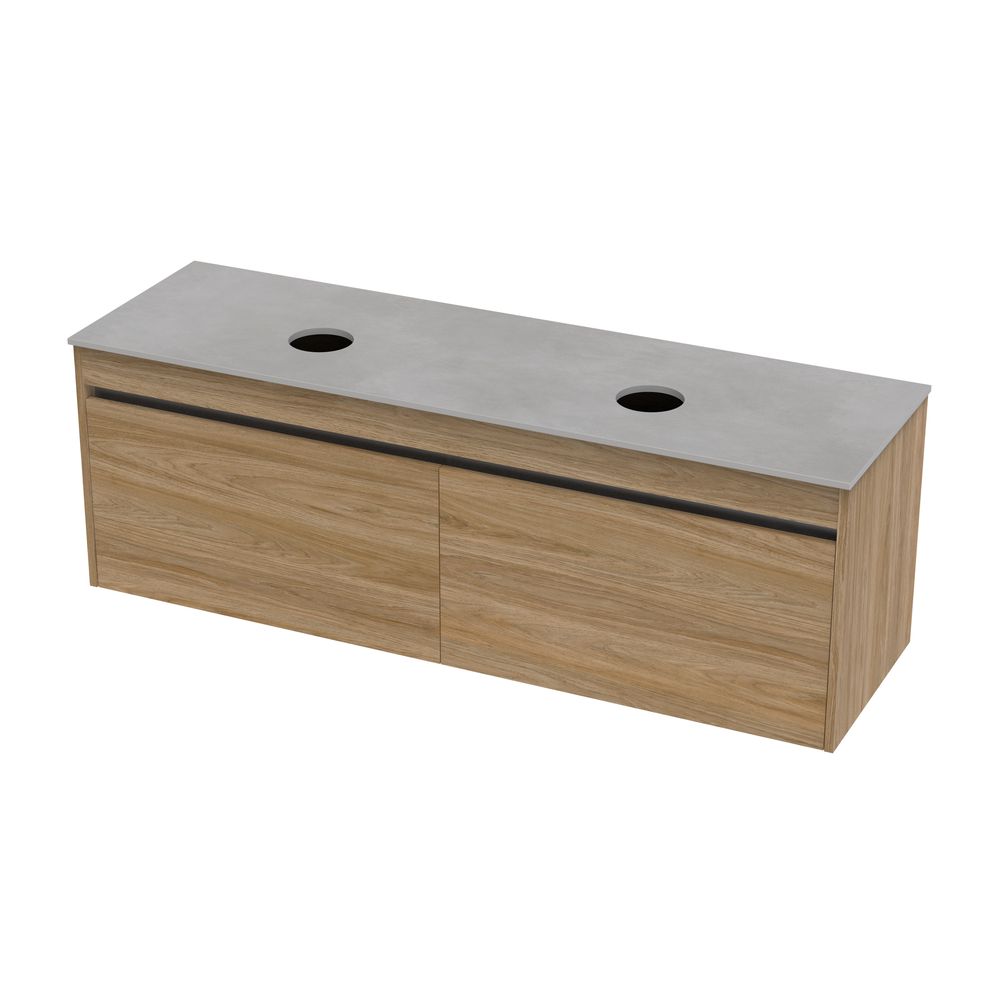 Syrtari Laminam 1500 Double Basin 2 Drawer Wall Vanity