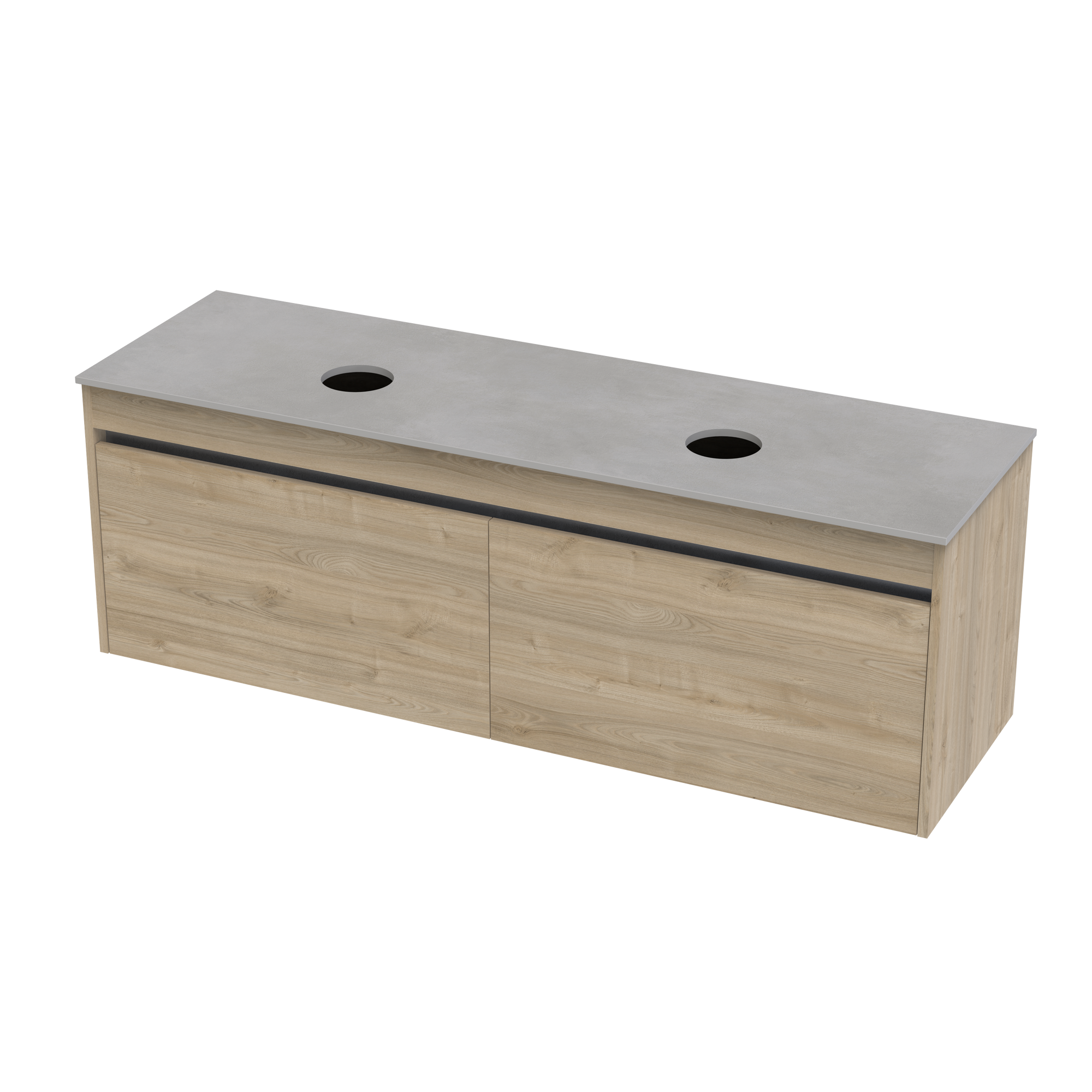 Syrtari Laminam 1500 Double Basin 2 Drawer Wall Vanity