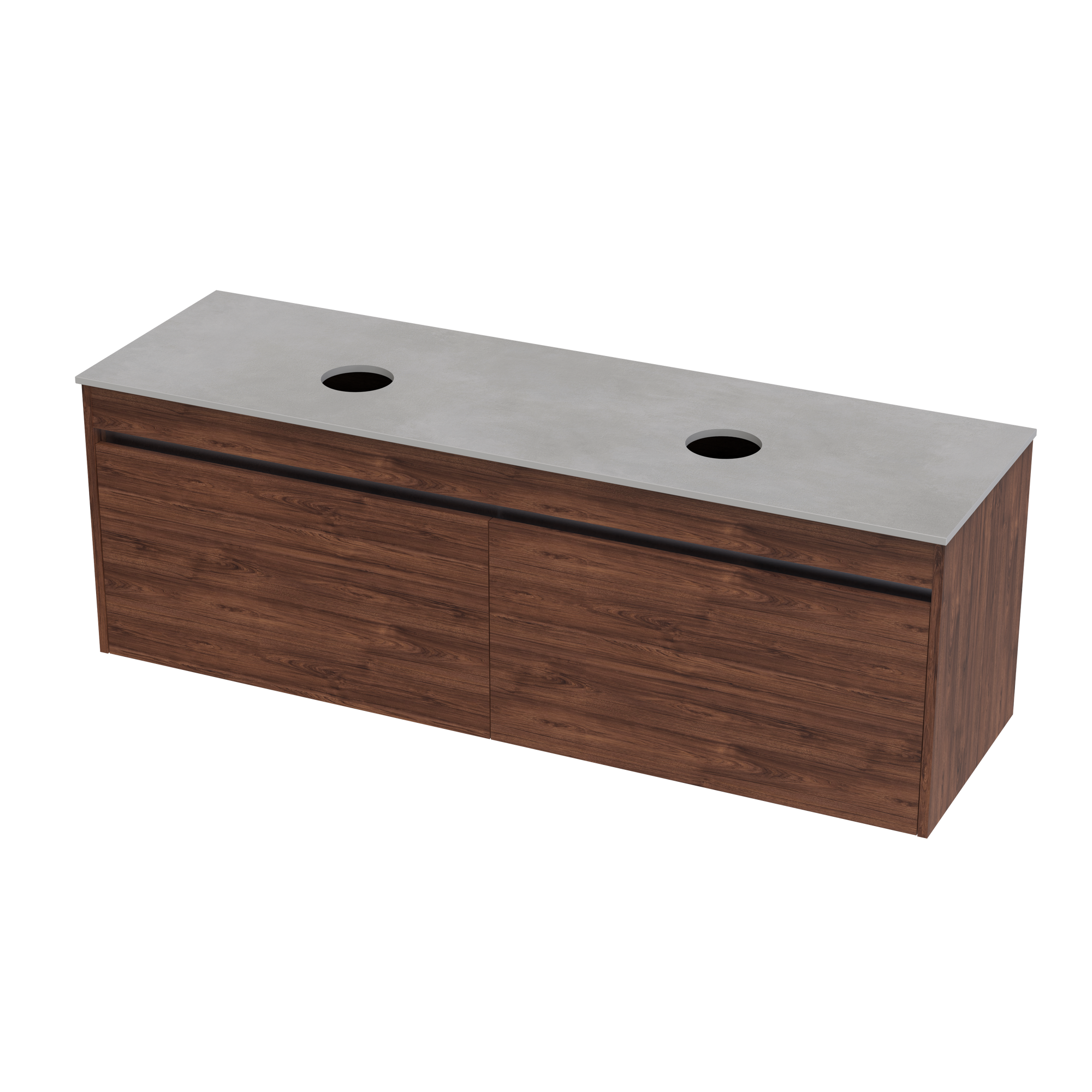 Syrtari Laminam 1500 Double Basin 2 Drawer Wall Vanity
