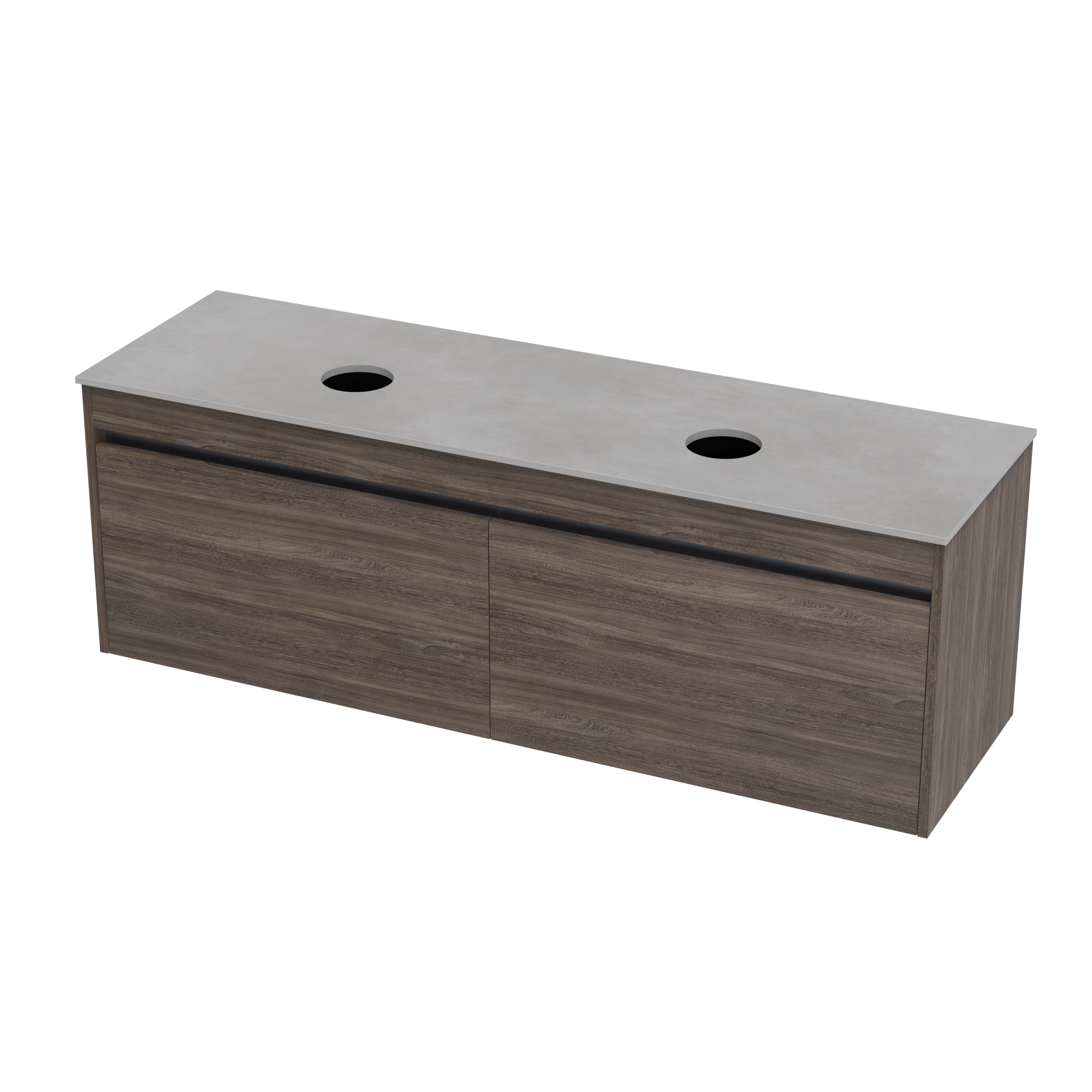Syrtari Laminam 1500 Double Basin 2 Drawer Wall Vanity