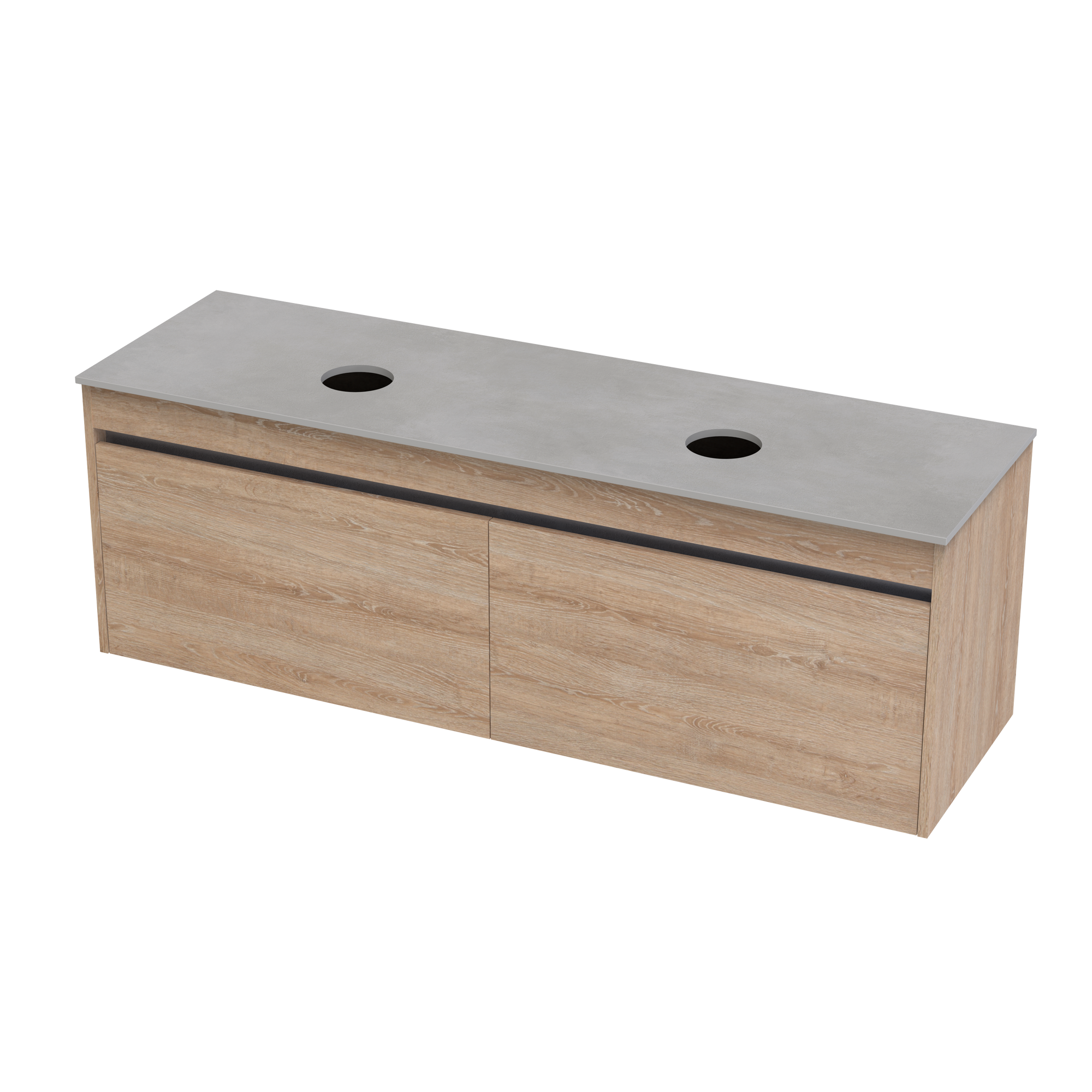 Syrtari Laminam 1500 Double Basin 2 Drawer Wall Vanity