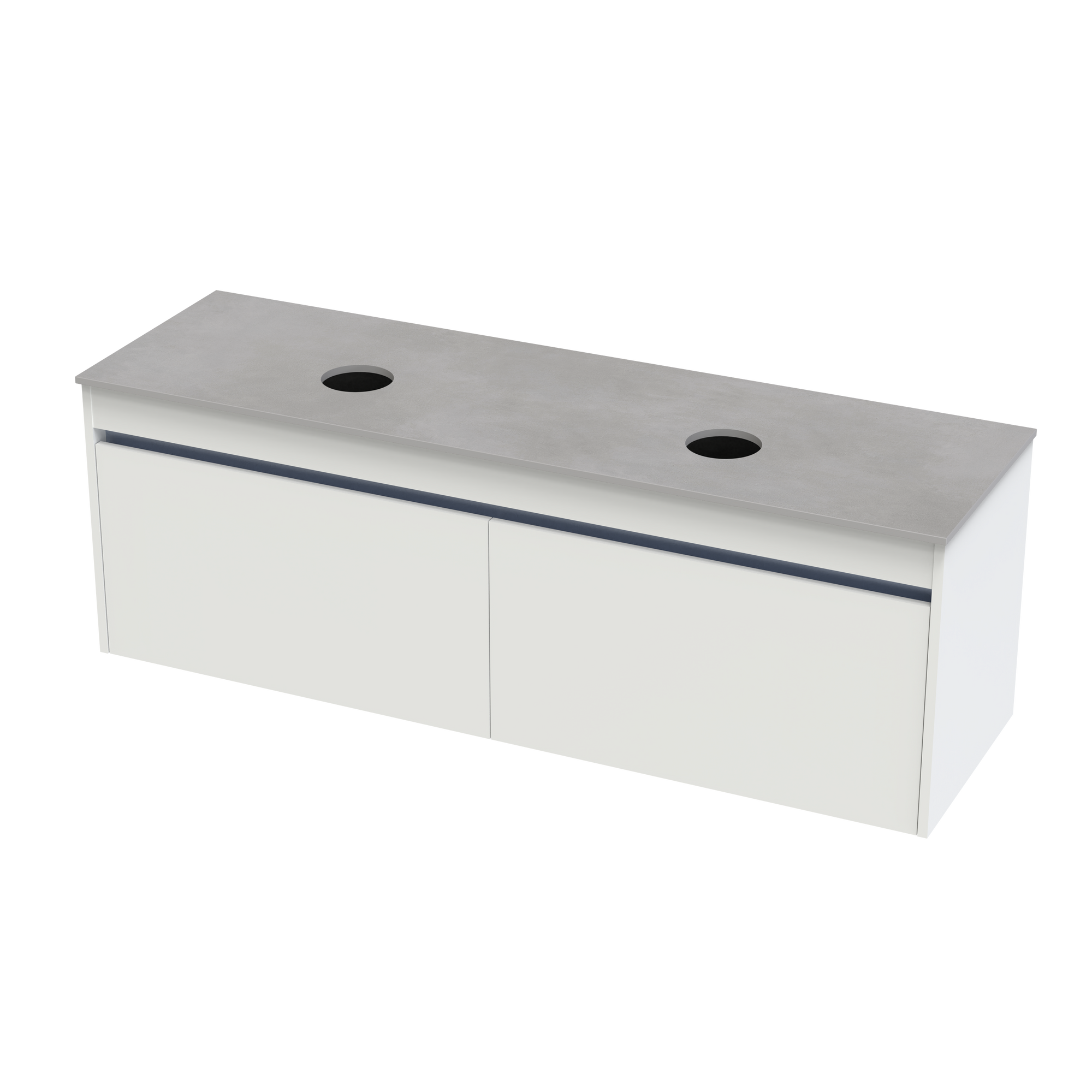 Syrtari Laminam 1500 Double Basin 2 Drawer Wall Vanity