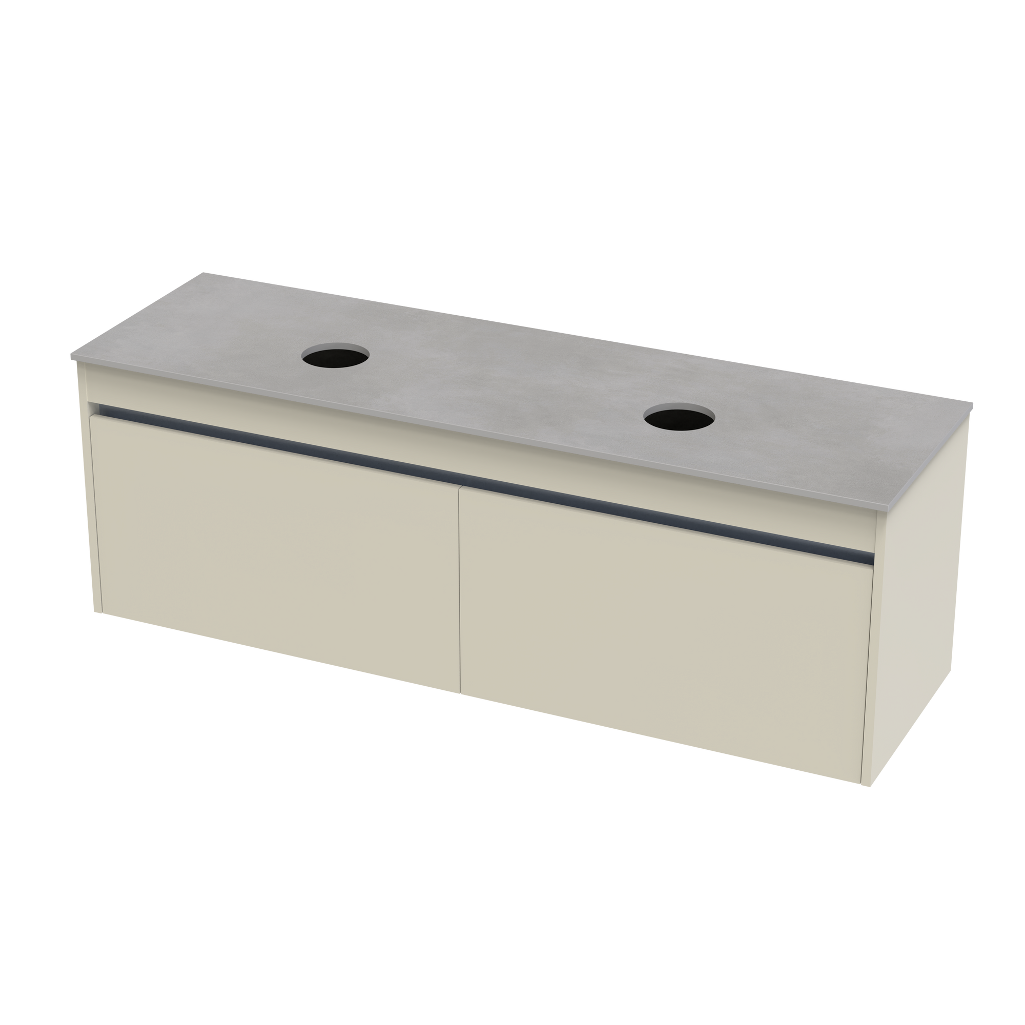 Syrtari Laminam 1500 Double Basin 2 Drawer Wall Vanity