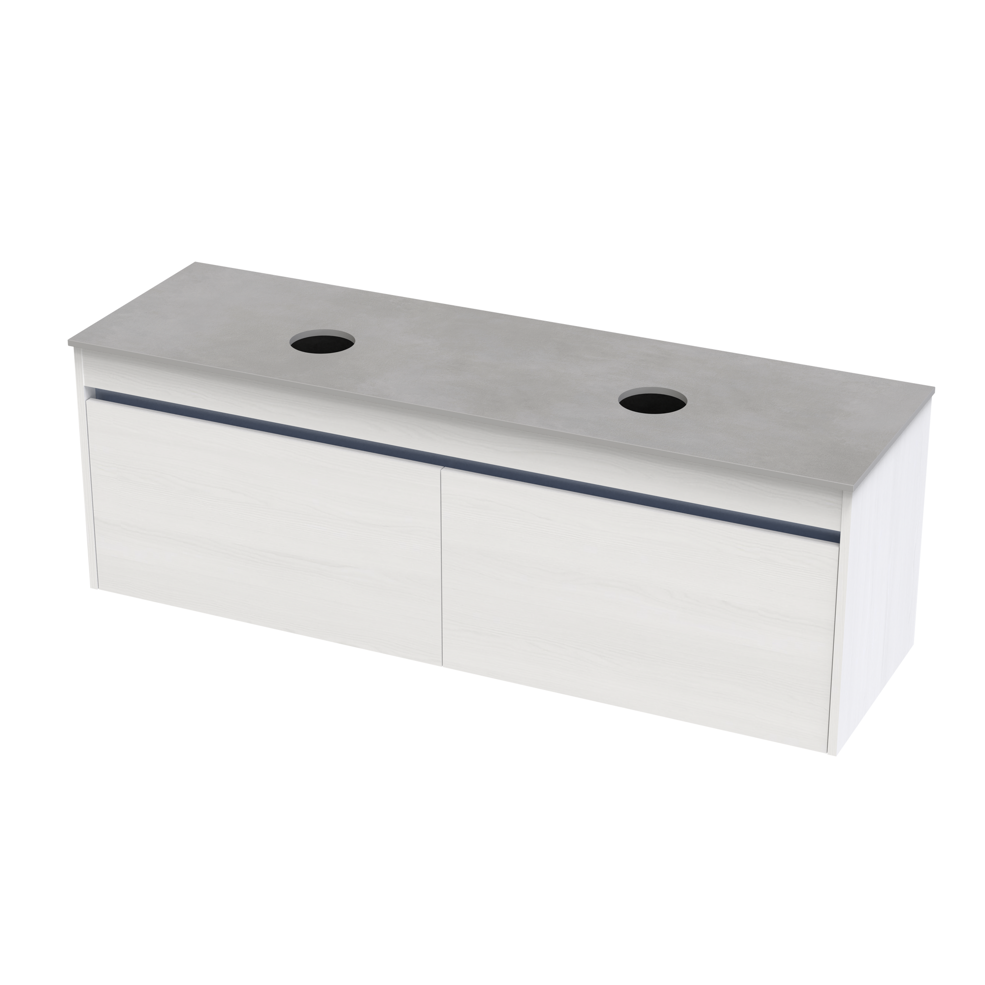 Syrtari Laminam 1500 Double Basin 2 Drawer Wall Vanity
