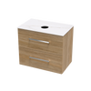 Verto Laminam 750 Double Drawer Wall Vanity