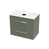 Verto Laminam 750 Double Drawer Wall Vanity