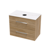Verto Laminam 800 Double Drawer Wall Vanity