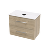 Verto Laminam 800 Double Drawer Wall Vanity