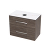 Verto Laminam 800 Double Drawer Wall Vanity