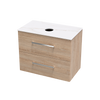 Verto Laminam 800 Double Drawer Wall Vanity