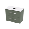 Verto Laminam 800 Double Drawer Wall Vanity