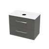 Verto Laminam 800 Double Drawer Wall Vanity