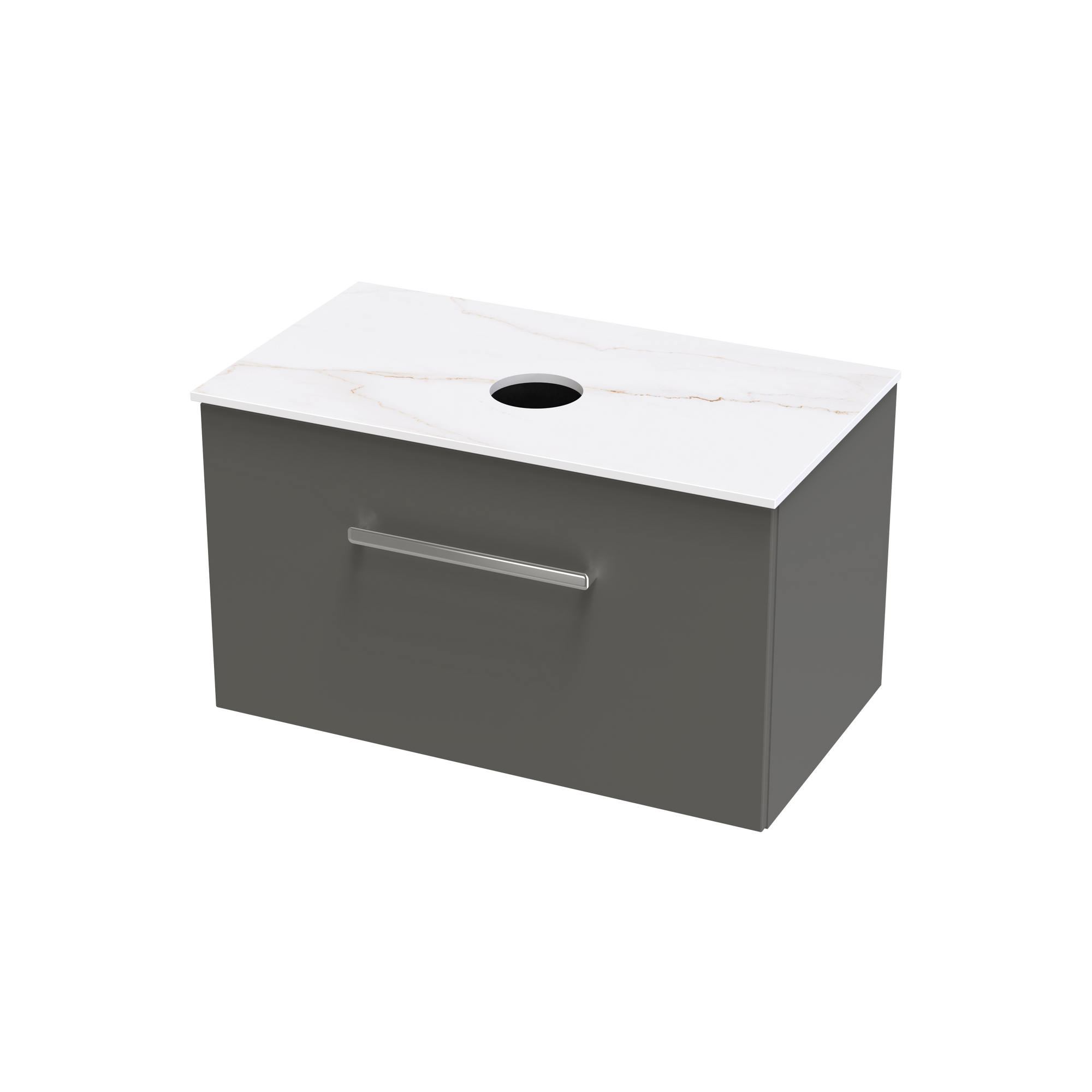 Verto Laminam 800 1 Drawer Wall Vanity