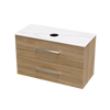Verto Laminam 1000 Double Drawer Wall Vanity