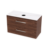 Verto Laminam 1000 Double Drawer Wall Vanity