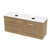 Verto Laminam 1500 Double Basin 4 Drawer Wall Vanity