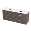 Verto Laminam 1500 Double Basin 4 Drawer Wall Vanity