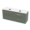 Verto Laminam 1500 Double Basin 4 Drawer Wall Vanity