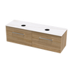 Verto Laminam 1500 Double Basin 2 Drawer Wall Vanity