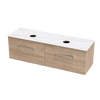 Verto Laminam 1500 Double Basin 2 Drawer Wall Vanity