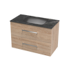 Verto Laminam 900 Double Drawer Wall Vanity
