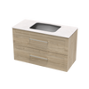 Array Oslo Laminam 1000 Double Drawer Wall Vanity