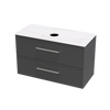Array Berlin Laminam 1000 Double Drawer Wall Vanity